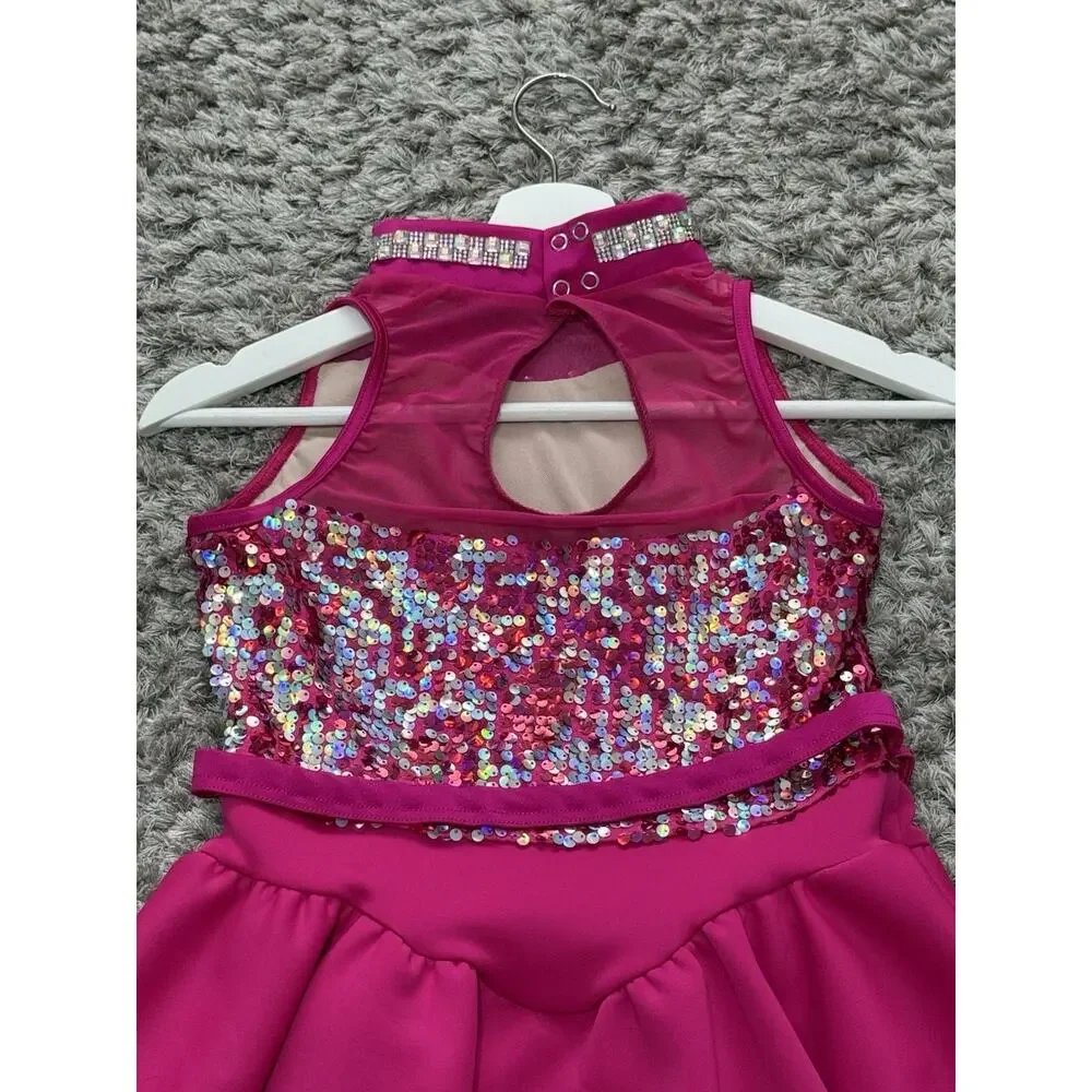 Weissman Showtime Girls Night Out Pink Dance Costume Recital Dress XL Child